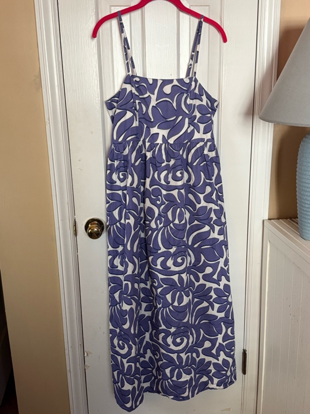 Jessica Simpson White Dress with Purple Floral Pattern